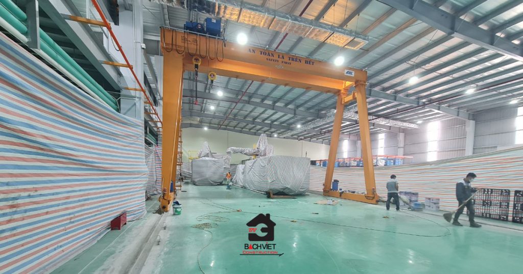 Thi công sơn nền nhà xưởng